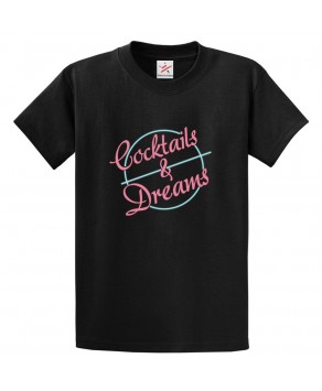 Cocktails and Dreams Classic Unisex Kids and Adults T-Shirt for Romcom Film Lovers